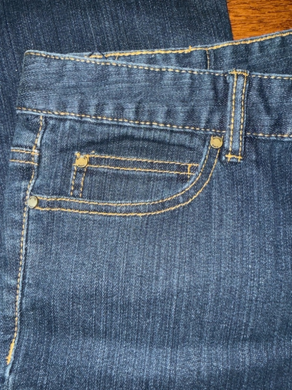 Michael Kors Women's Dark Blue Boot Cut Jeans